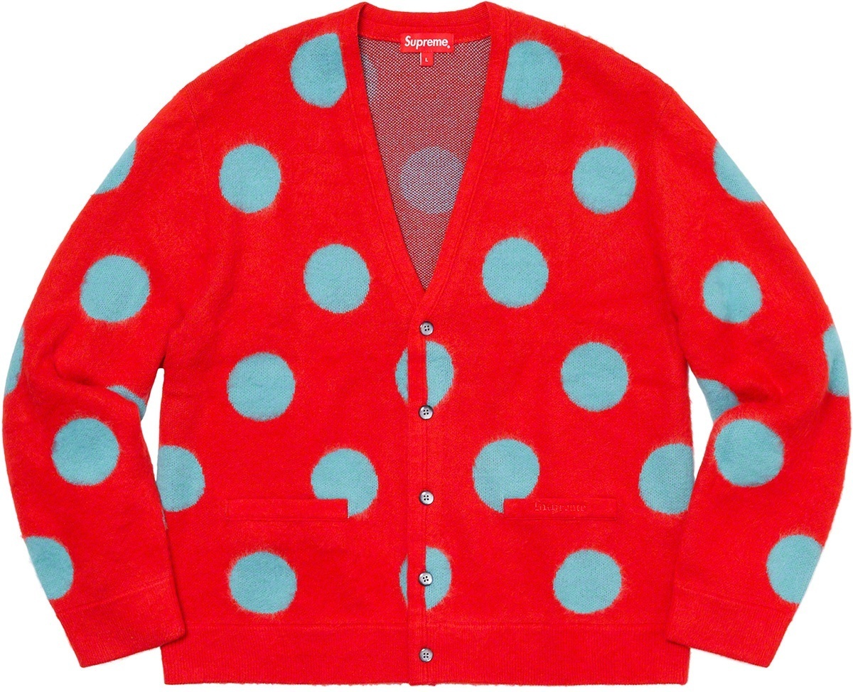 Brushed Polka Dot Cardigan